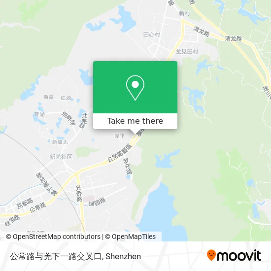 公常路与羌下一路交叉口 map