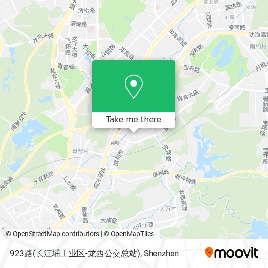 923路(长江埔工业区-龙西公交总站) map