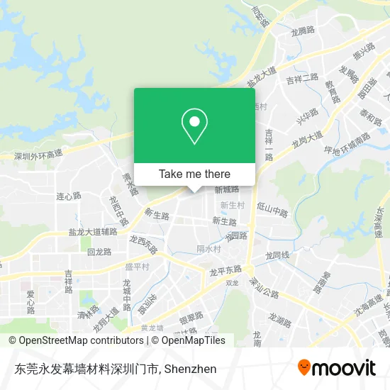 东莞永发幕墙材料深圳门市 map