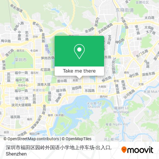 深圳市福田区园岭外国语小学地上停车场-出入口 map