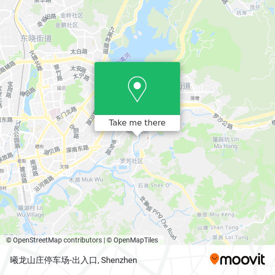 曦龙山庄停车场-出入口 map
