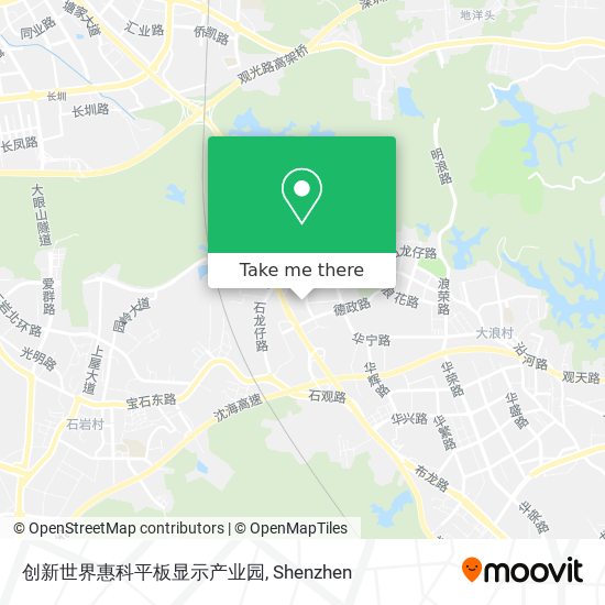 创新世界惠科平板显示产业园 map