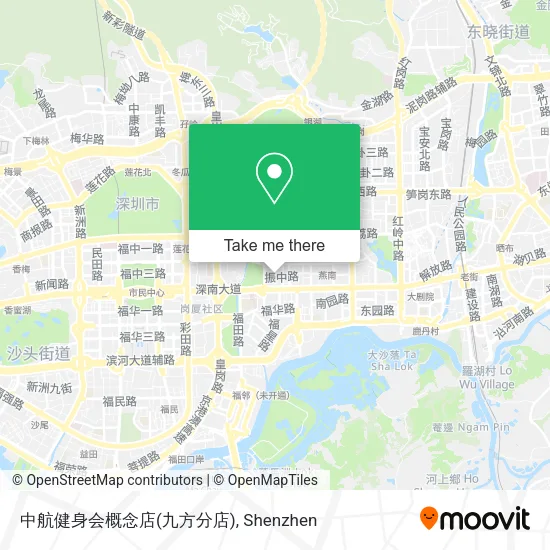 中航健身会概念店(九方分店) map