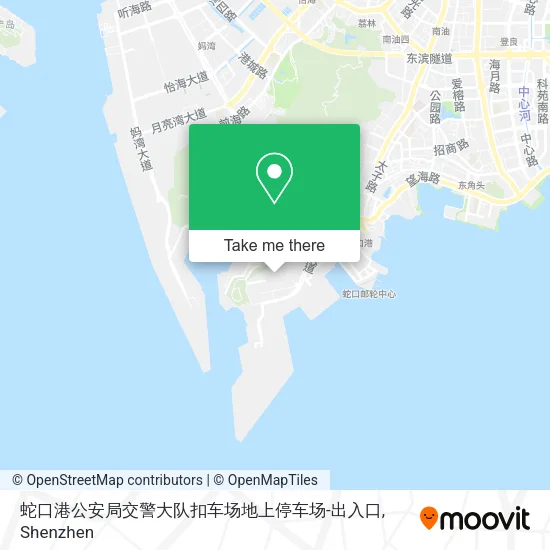 蛇口港公安局交警大队扣车场地上停车场-出入口 map
