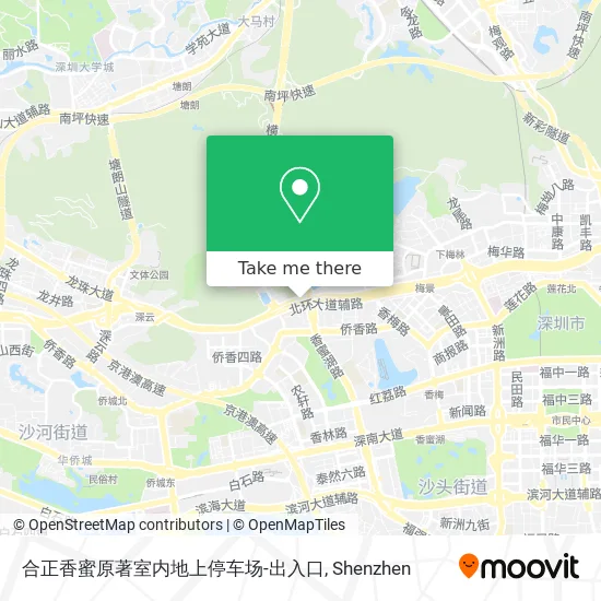 合正香蜜原著室内地上停车场-出入口 map