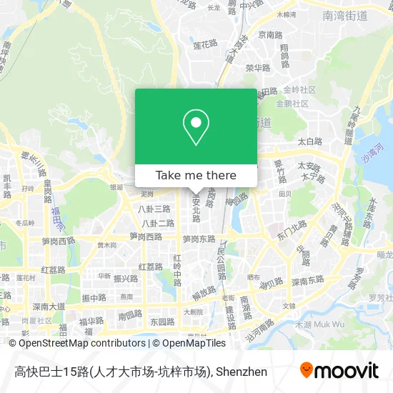 高快巴士15路(人才大市场-坑梓市场) map