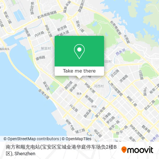 南方和顺充电站(宝安区宝城金港华庭停车场负2楼B区) map