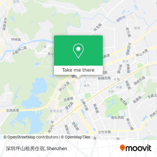 深圳坪山租房住宿 map