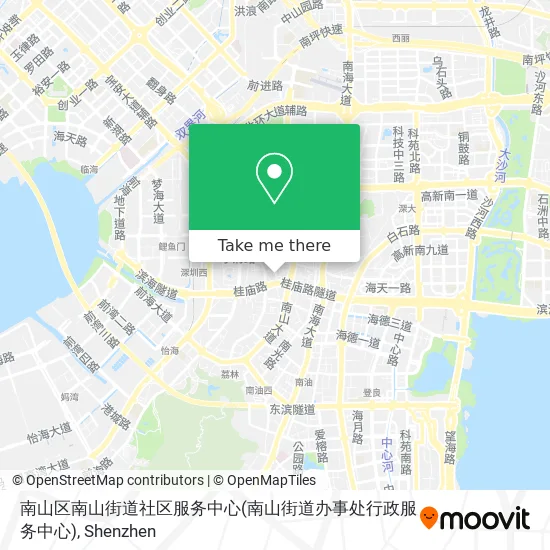 南山区南山街道社区服务中心(南山街道办事处行政服务中心) map