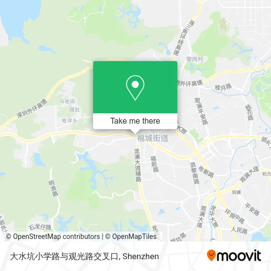 大水坑小学路与观光路交叉口 map