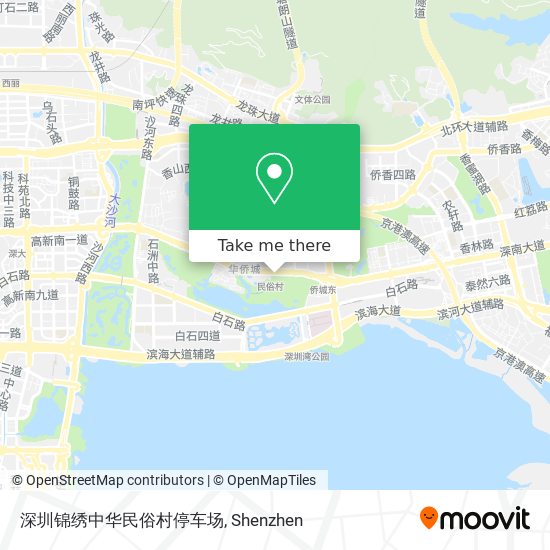 深圳锦绣中华民俗村停车场 map