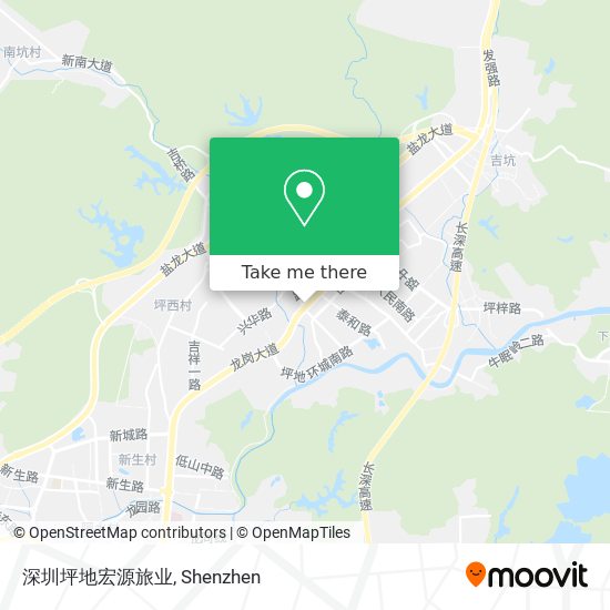 深圳坪地宏源旅业 map