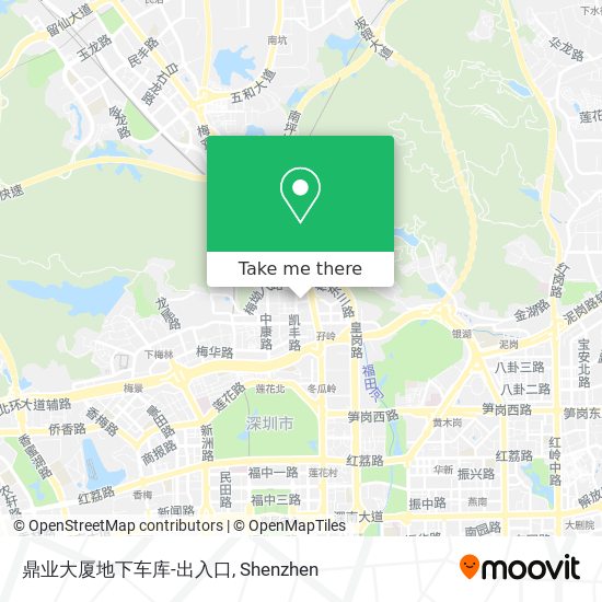 鼎业大厦地下车库-出入口 map