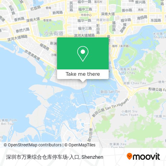 深圳市万乘综合仓库停车场-入口 map