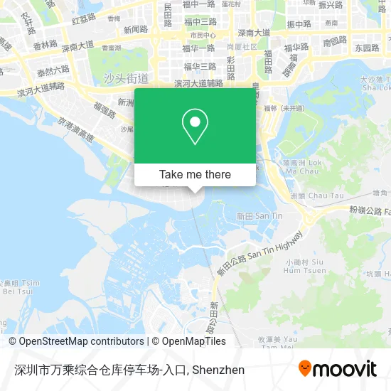 深圳市万乘综合仓库停车场-入口 map