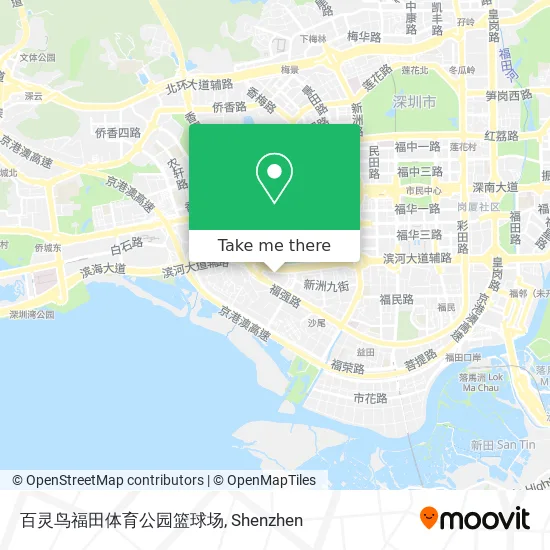 百灵鸟福田体育公园篮球场 map