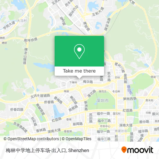 梅林中学地上停车场-出入口 map