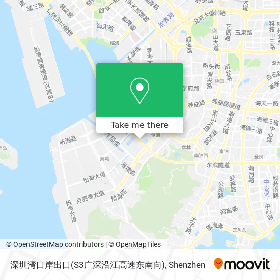 深圳湾口岸出口(S3广深沿江高速东南向) map