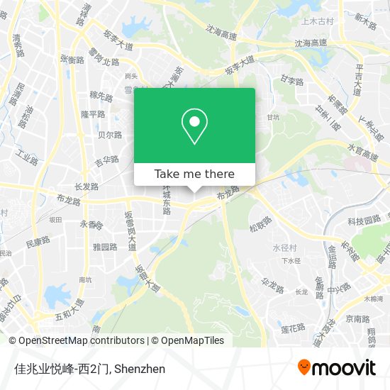 佳兆业悦峰-西2门 map