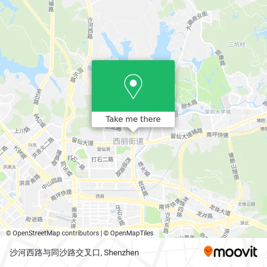 沙河西路与同沙路交叉口 map