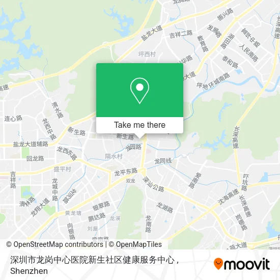 深圳市龙岗中心医院新生社区健康服务中心 map