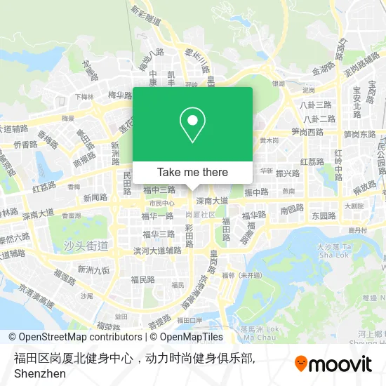 福田区岗厦北健身中心，动力时尚健身俱乐部 map
