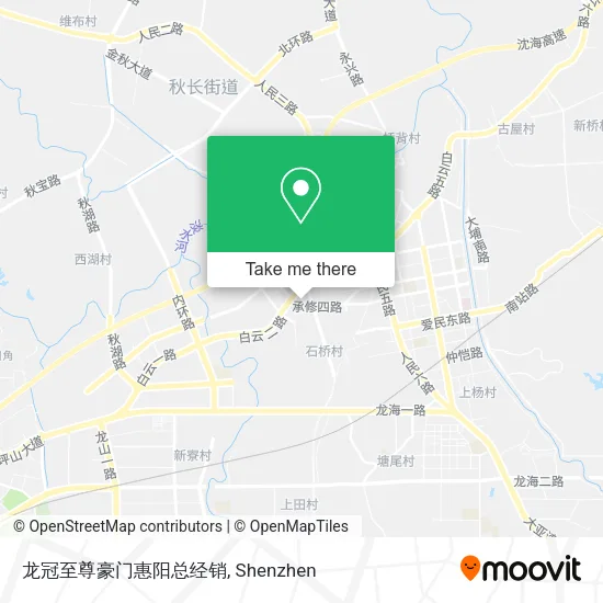 龙冠至尊豪门惠阳总经销 map