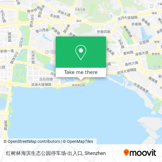 红树林海滨生态公园停车场-出入口 map