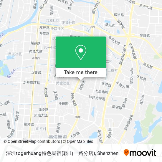 深圳togerhuang特色民宿(鞍山一路分店) map