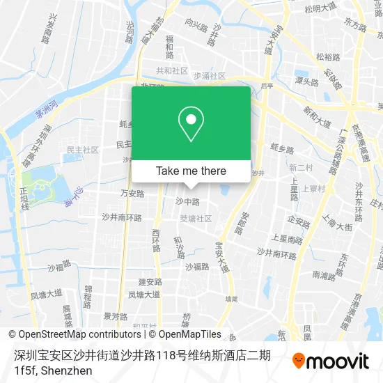 深圳宝安区沙井街道沙井路118号维纳斯酒店二期1f5f map