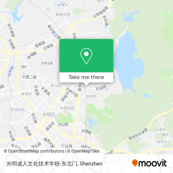 光明成人文化技术学校-东北门 map