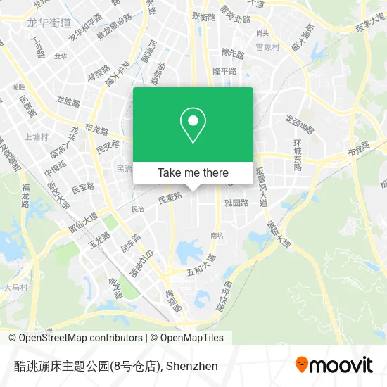 酷跳蹦床主题公园(8号仓店) map