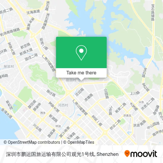 深圳市鹏运国旅运输有限公司观光1号线 map