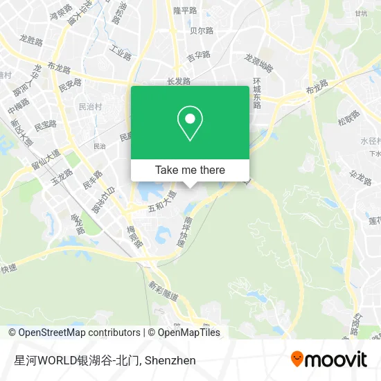 星河WORLD银湖谷-北门 map