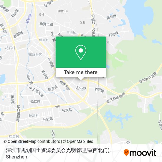 深圳市规划国土资源委员会光明管理局(西北门) map