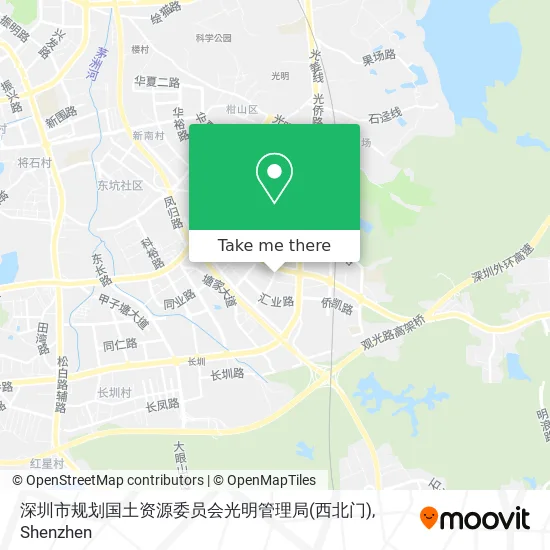 深圳市规划国土资源委员会光明管理局(西北门) map