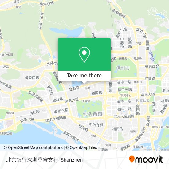 北京銀行深圳香蜜支行 map