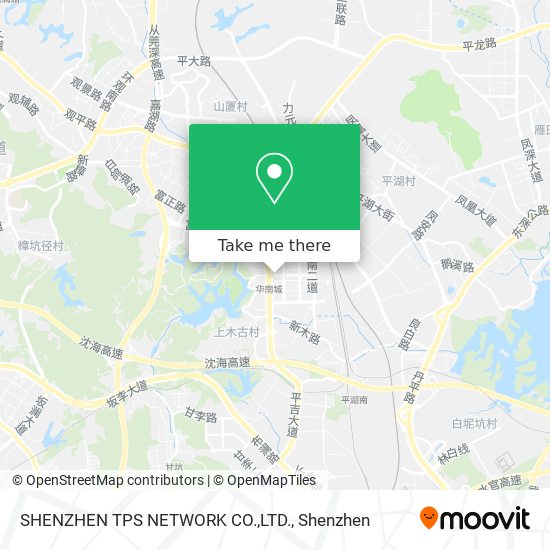 SHENZHEN TPS NETWORK CO.,LTD. map