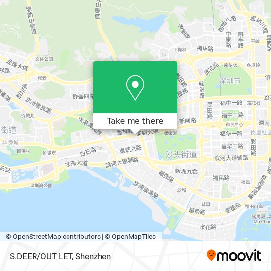 S.DEER/OUT LET map