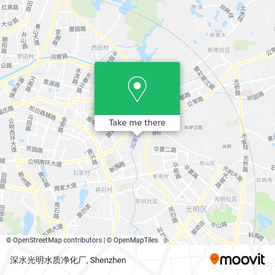 深水光明水质净化厂 map
