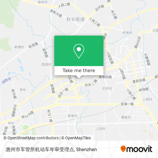 惠州市车管所机动车年审受理点 map