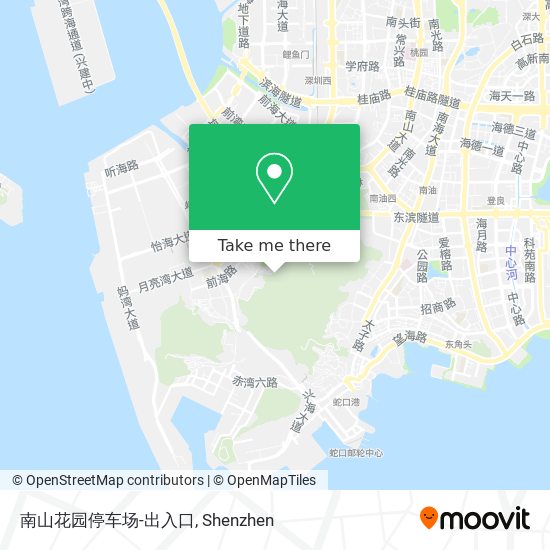 南山花园停车场-出入口 map