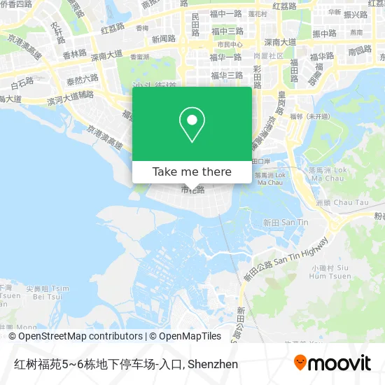 红树福苑5~6栋地下停车场-入口 map