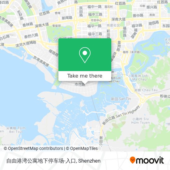 自由港湾公寓地下停车场-入口 map