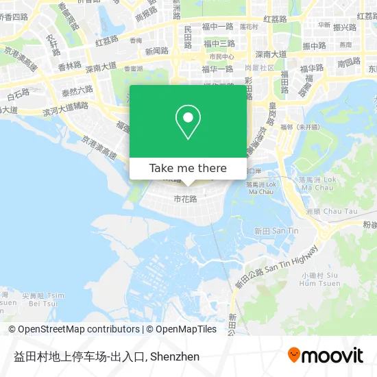 益田村地上停车场-出入口 map