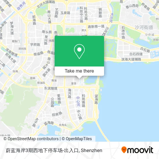 蔚蓝海岸3期西地下停车场-出入口 map
