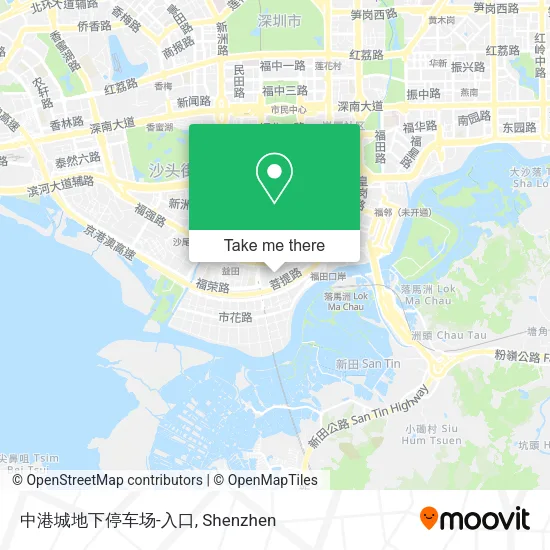 中港城地下停车场-入口 map