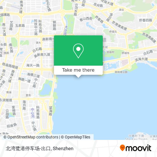 北湾鹭港停车场-出口 map