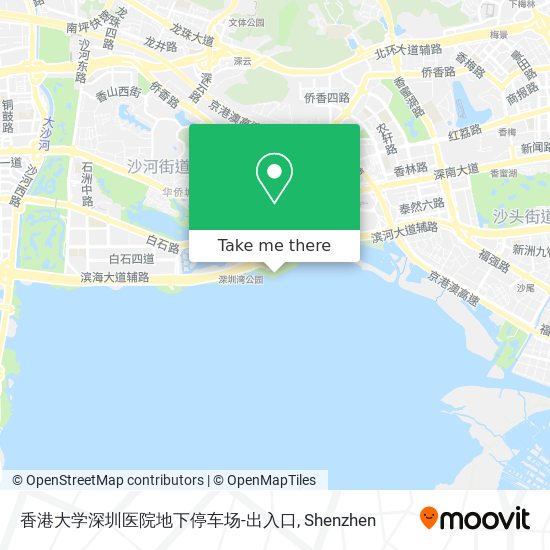 香港大学深圳医院地下停车场-出入口 map