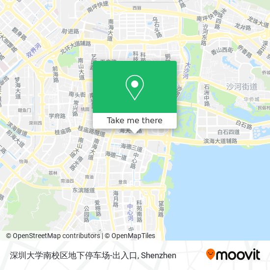 深圳大学南校区地下停车场-出入口 map